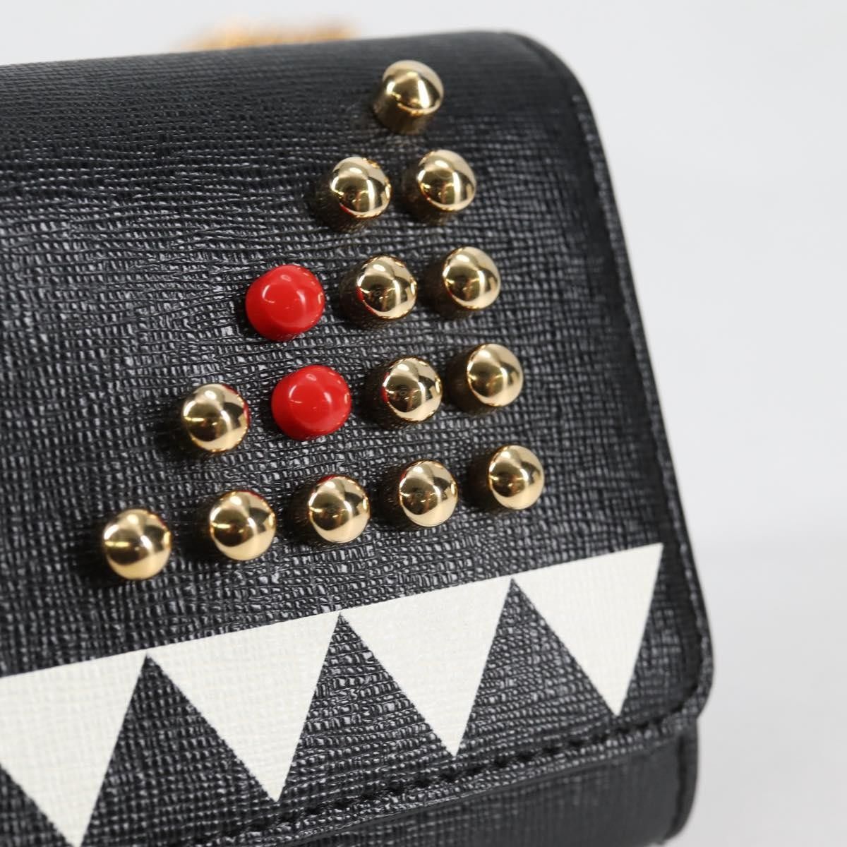 Fendi Fendi Monster Wallet on Chain Studded Leather Size ONE SIZE - 13 Thumbnail