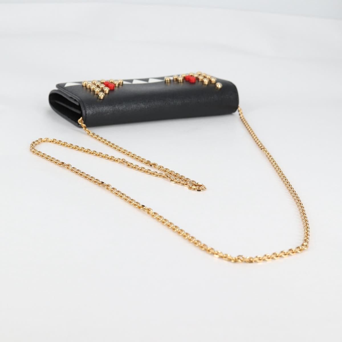Fendi Fendi Monster Wallet on Chain Studded Leather Size ONE SIZE - 8 Thumbnail