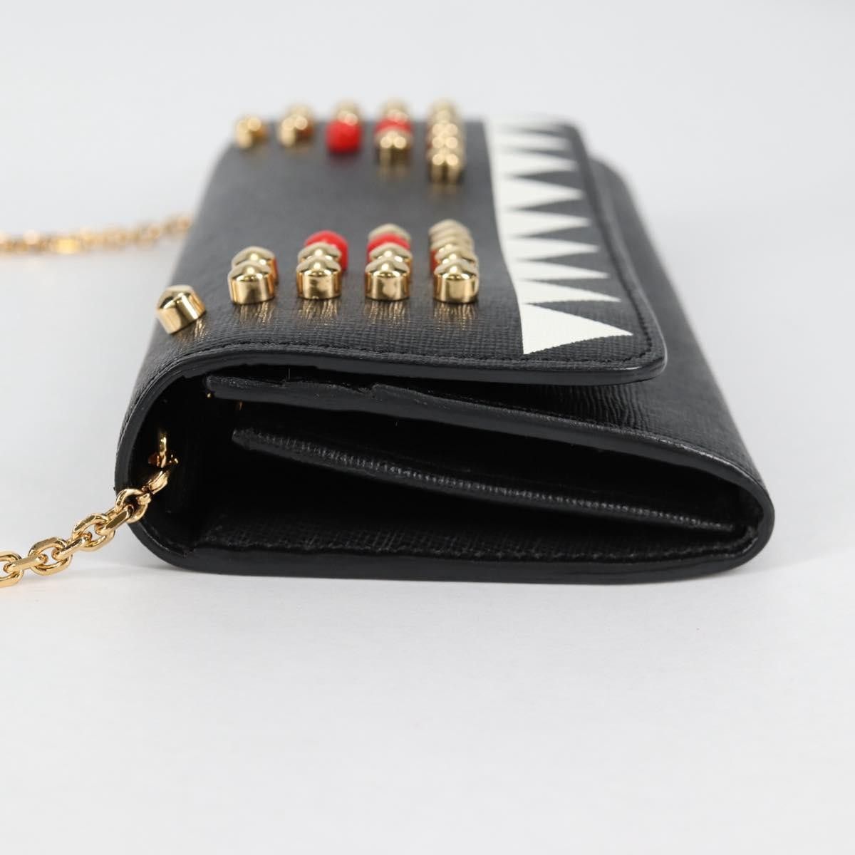 Fendi Fendi Monster Wallet on Chain Studded Leather Size ONE SIZE - 3 Thumbnail
