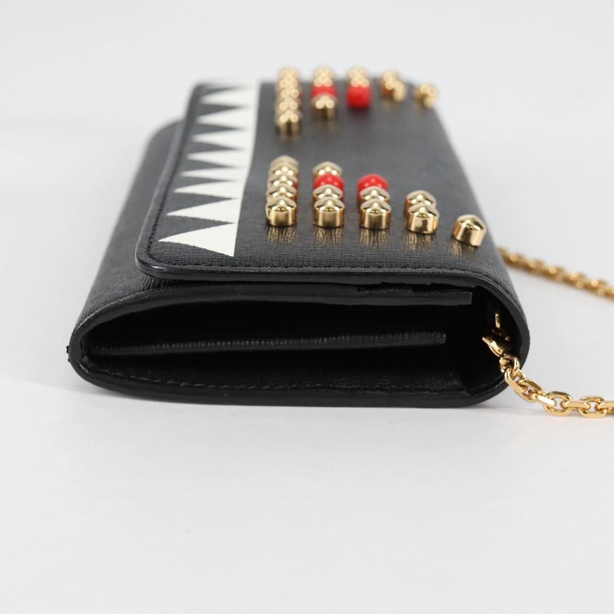 Fendi Fendi Monster Wallet on Chain Studded Leather Size ONE SIZE - 4 Thumbnail