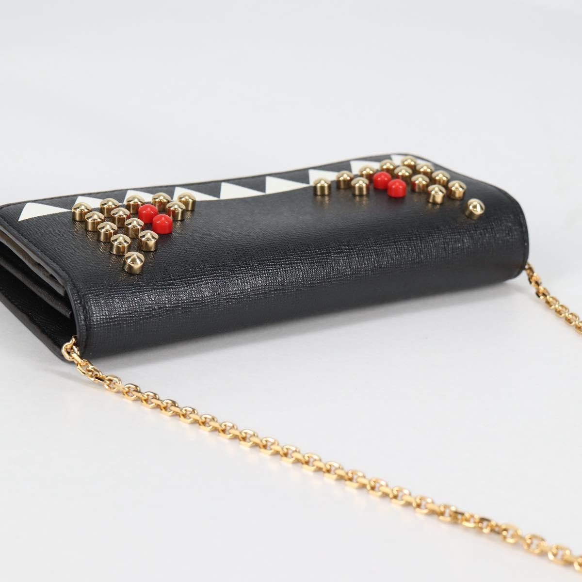 Fendi Fendi Monster Wallet on Chain Studded Leather Size ONE SIZE - 17 Thumbnail