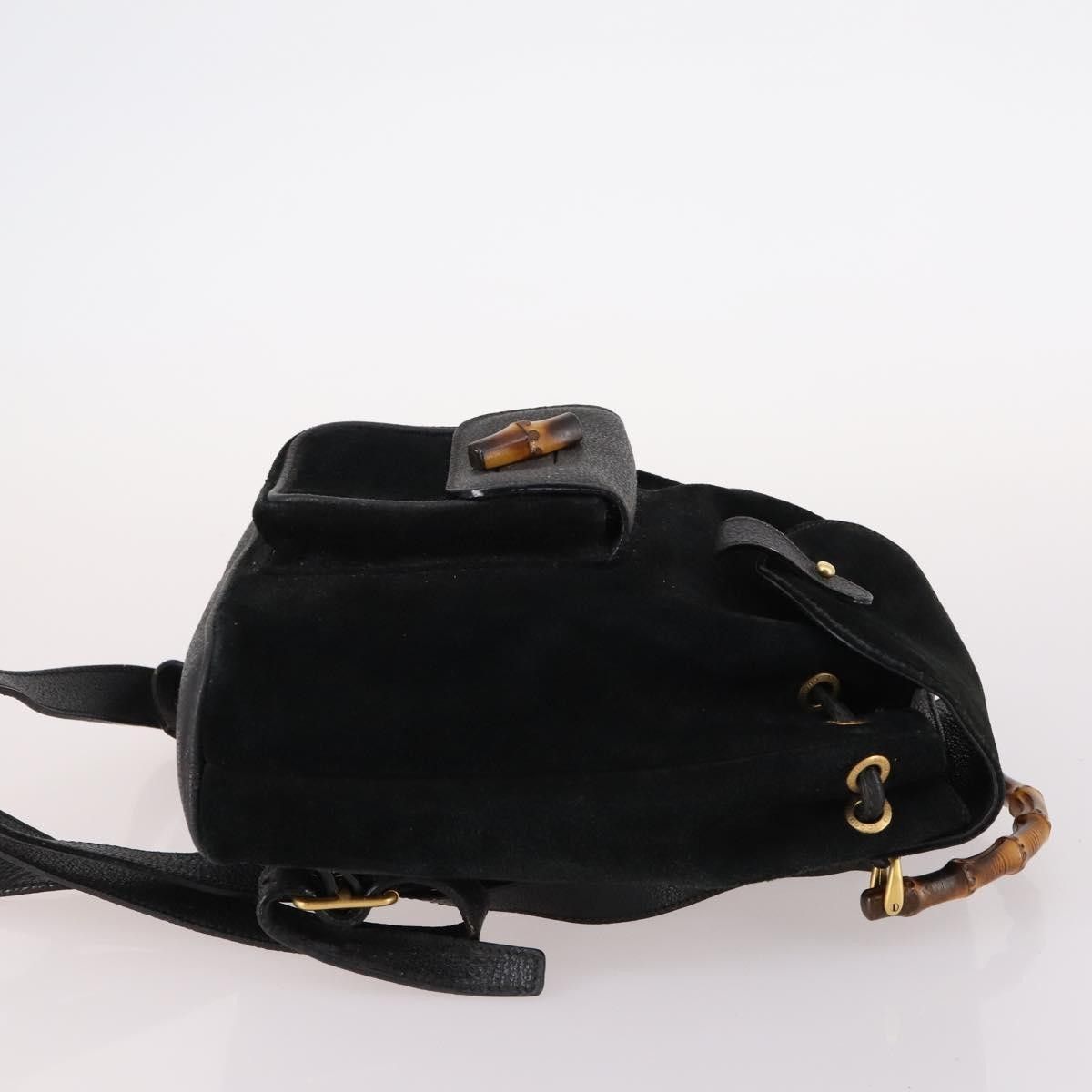 Gucci Gucci Vintage Bamboo Backpack Suede Size ONE SIZE - 3 Thumbnail