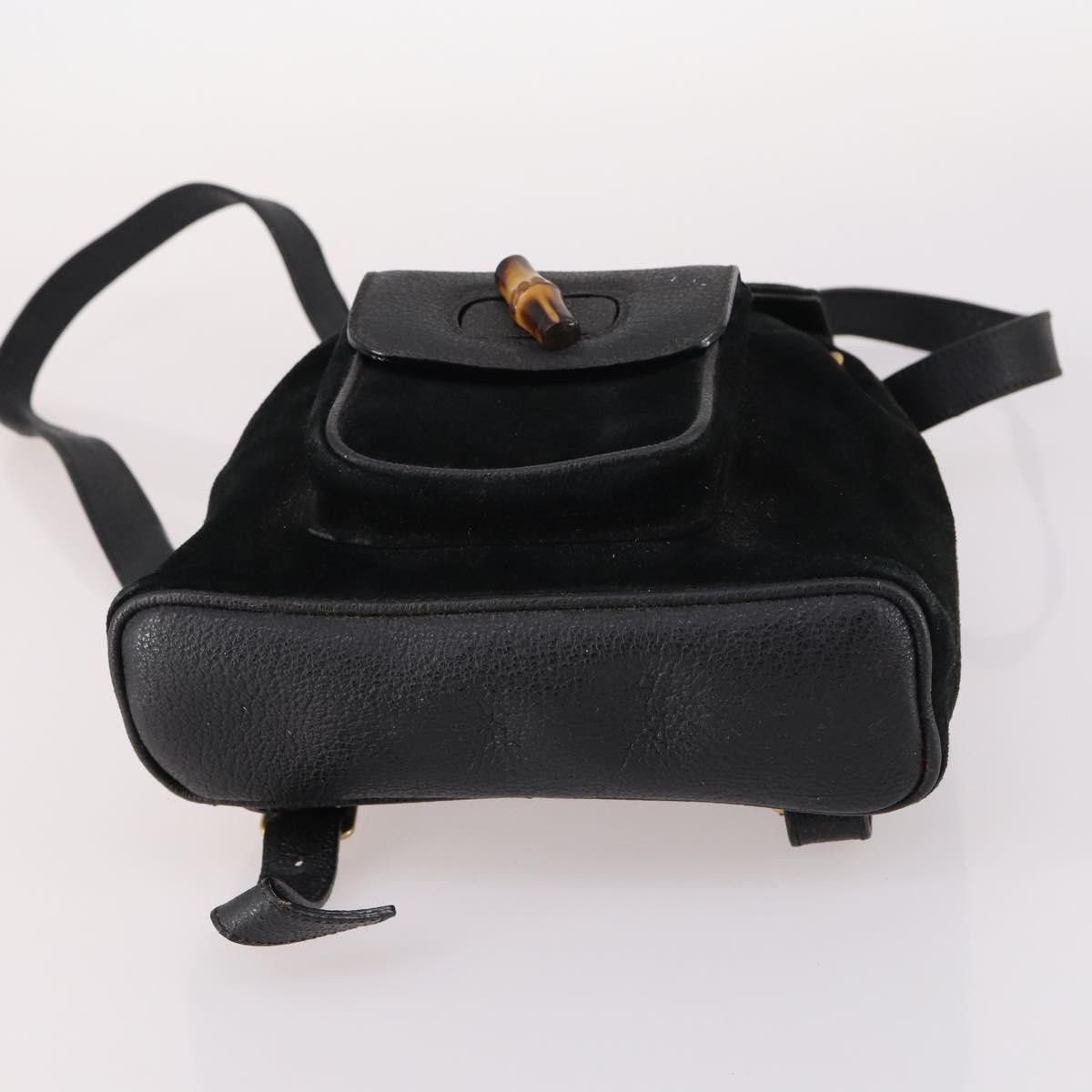 Gucci Gucci Vintage Bamboo Backpack Suede Size ONE SIZE - 20 Thumbnail