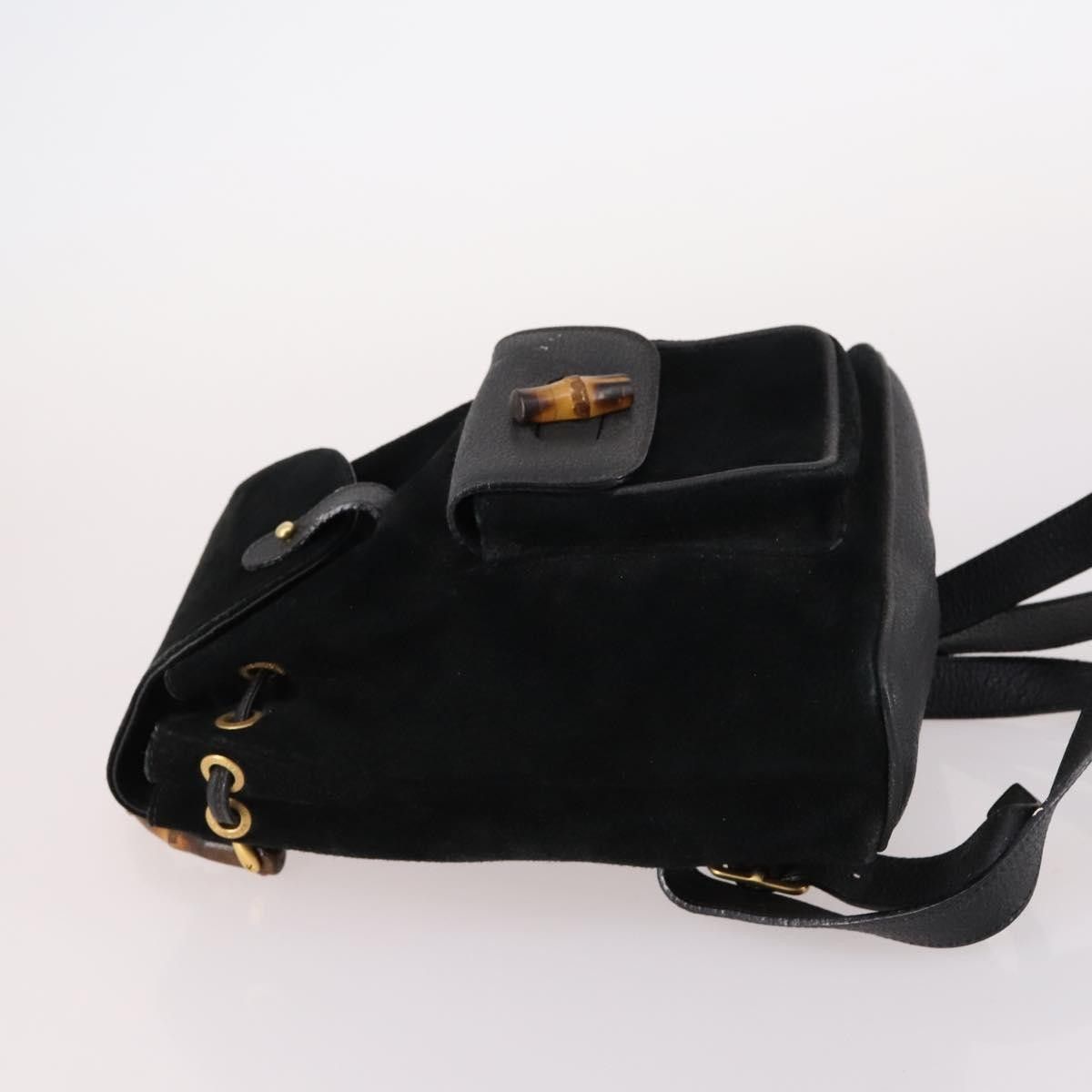 Gucci Gucci Vintage Bamboo Backpack Suede Size ONE SIZE - 4 Thumbnail