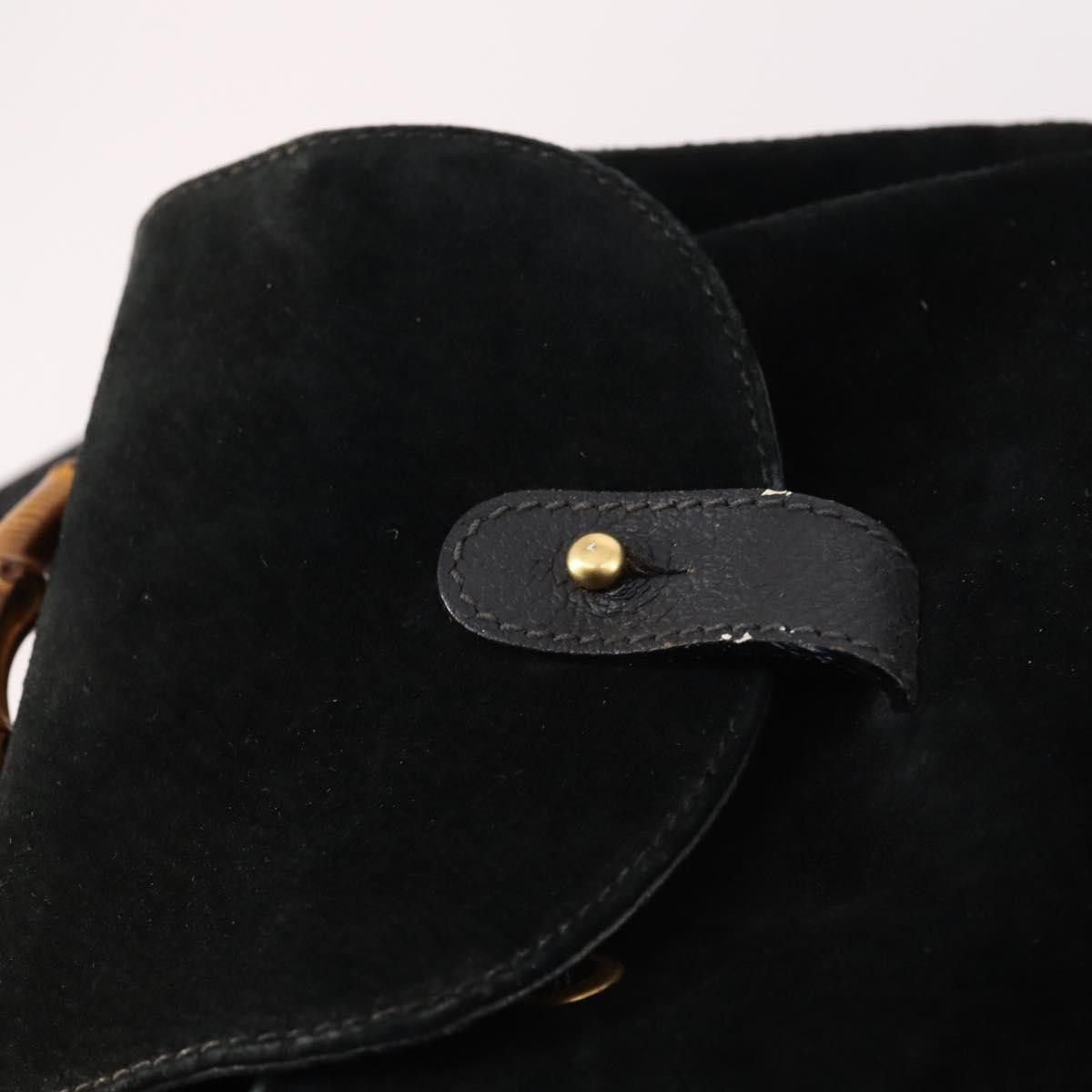 Gucci Gucci Vintage Bamboo Backpack Suede Size ONE SIZE - 17 Thumbnail