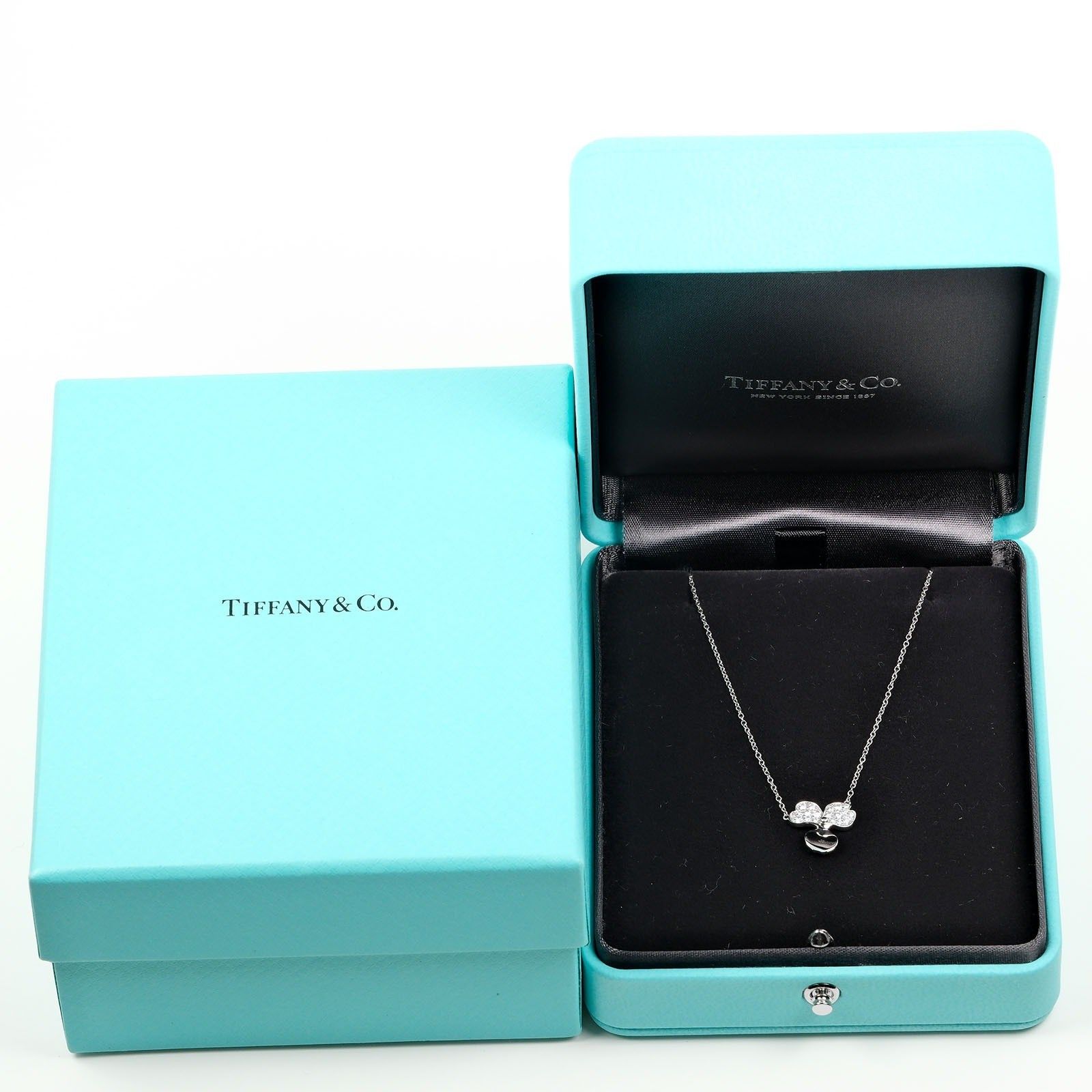 Tiffany & Co. Tiffany & Co. Open Paper Flower Pendant Necklace Platinum and Diamonds Size ONE SIZE - 7 Thumbnail