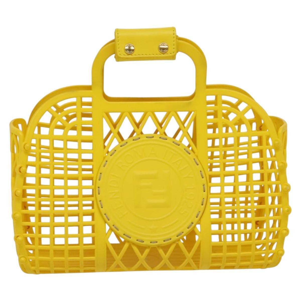 Fendi Fendi FF Logo Stamp Basket Tote PVC Size ONE SIZE - 19 Thumbnail