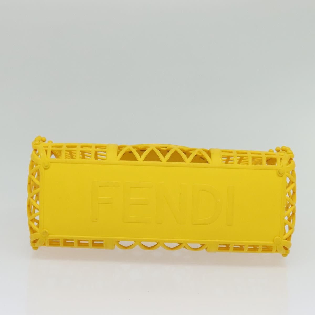 Fendi Fendi FF Logo Stamp Basket Tote PVC Size ONE SIZE - 14 Thumbnail