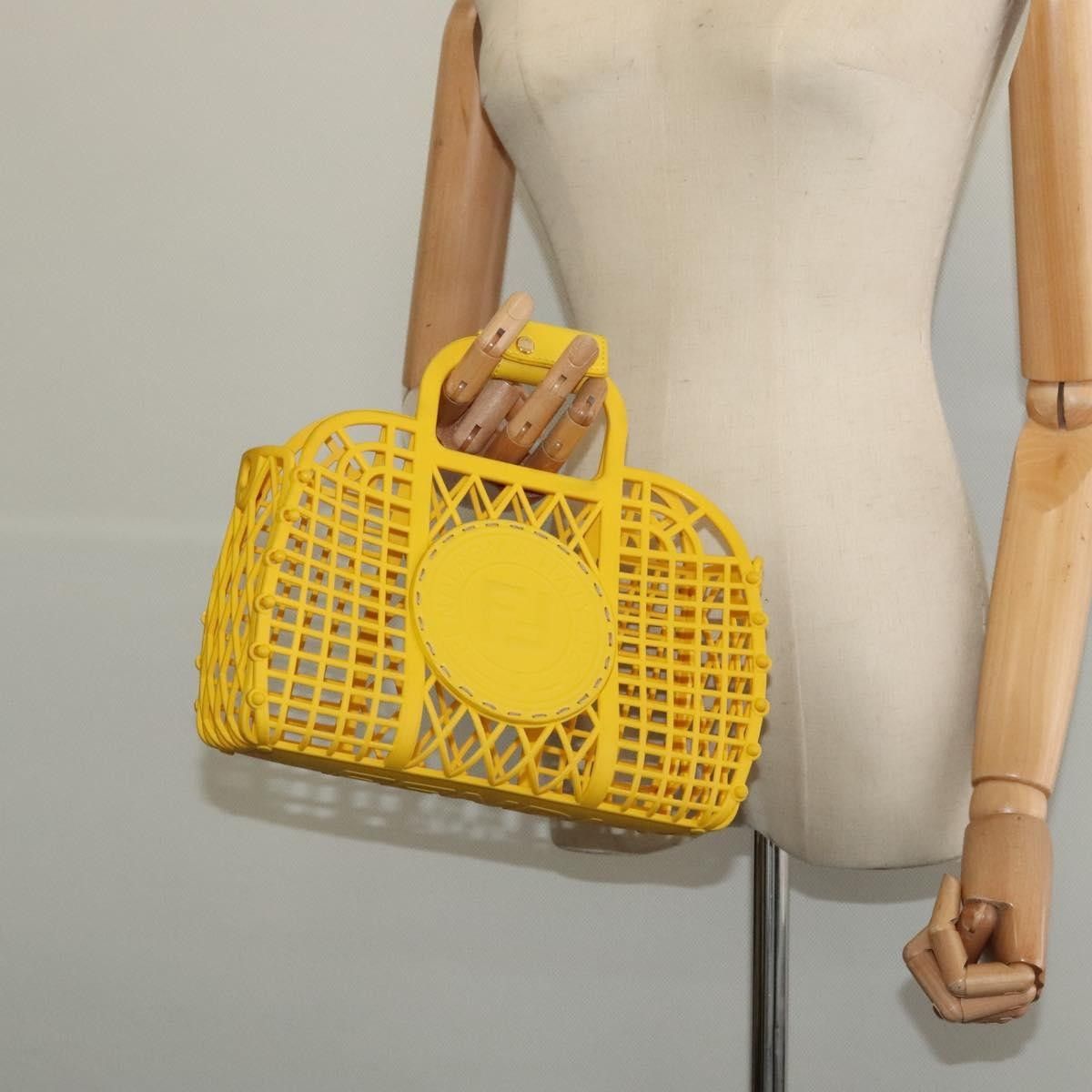 Fendi Fendi FF Logo Stamp Basket Tote PVC Size ONE SIZE - 13 Thumbnail