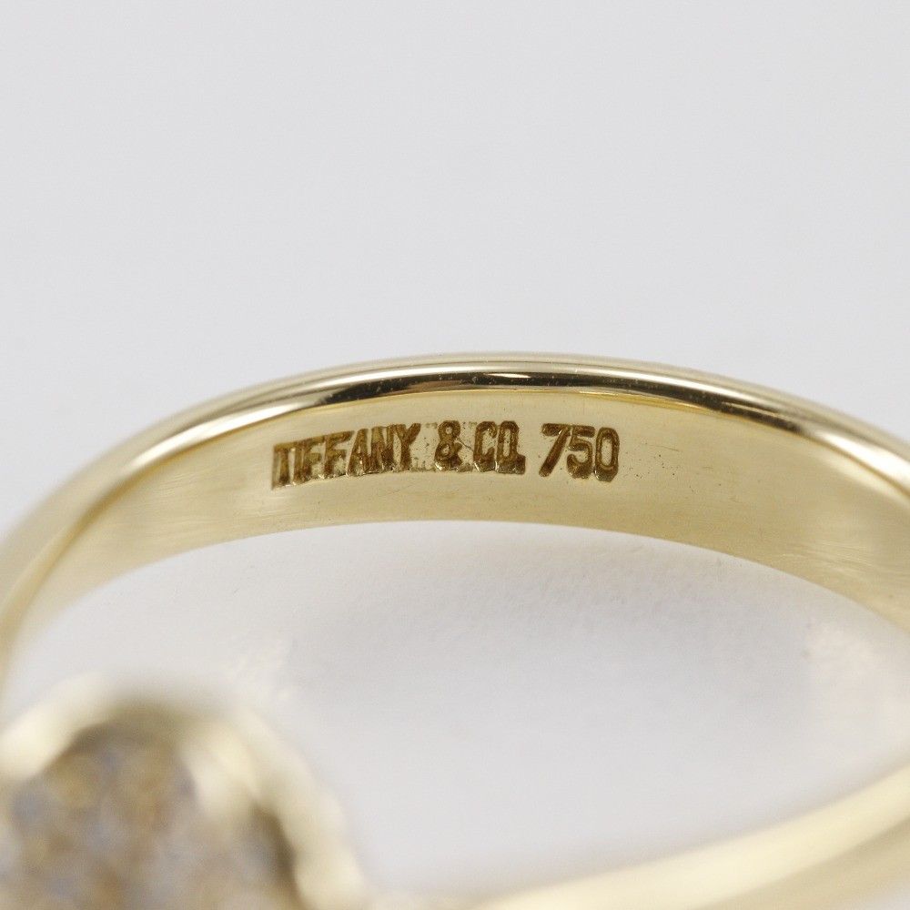 Tiffany & Co. Tiffany & Co. Elsa Peretti Bean Ring 18K Yellow Gold with Diamonds Size ONE SIZE - 6 Thumbnail