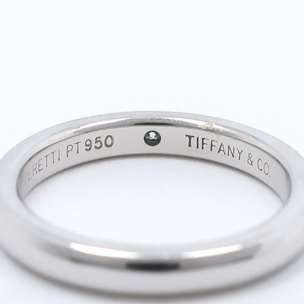 Tiffany & Co. Tiffany & Co. Elsa Peretti 1 Diamond Stacking Band Ring 950 Platinum with Diamond Size ONE SIZE - 3 Thumbnail