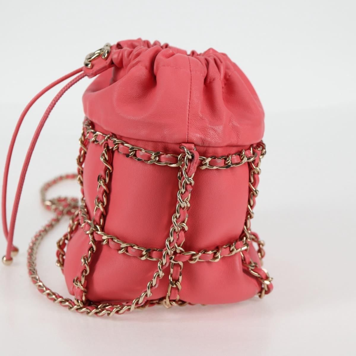 Chanel Chanel Chain Frame CC Drawstring Bucket Bag Lambskin Size ONE SIZE - 3 Thumbnail