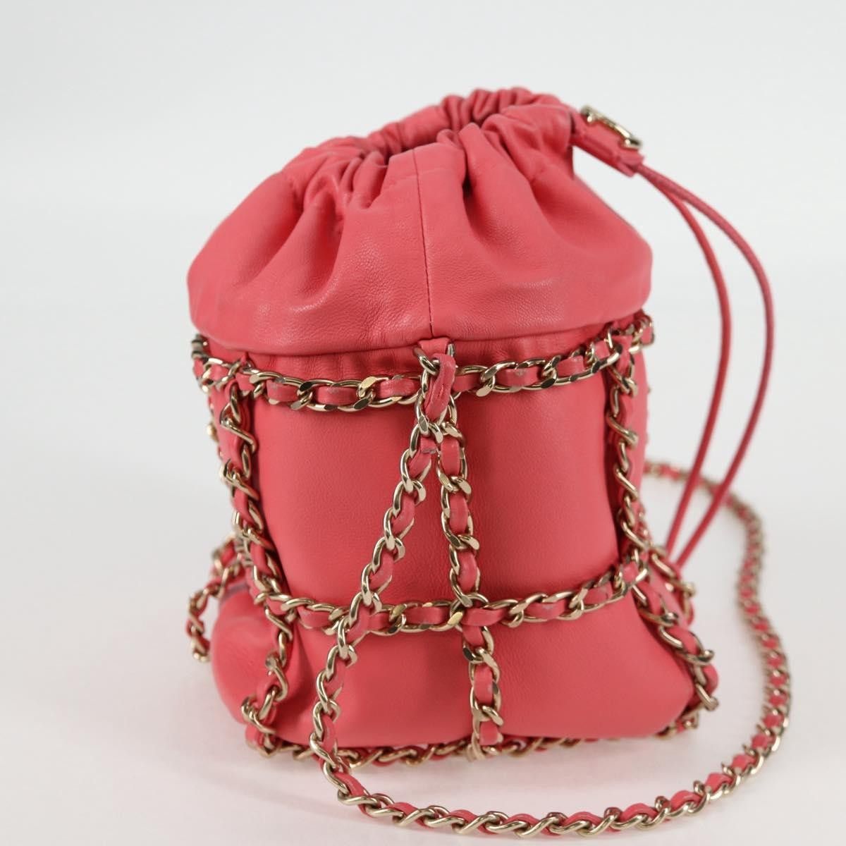 Chanel Chanel Chain Frame CC Drawstring Bucket Bag Lambskin Size ONE SIZE - 18 Thumbnail