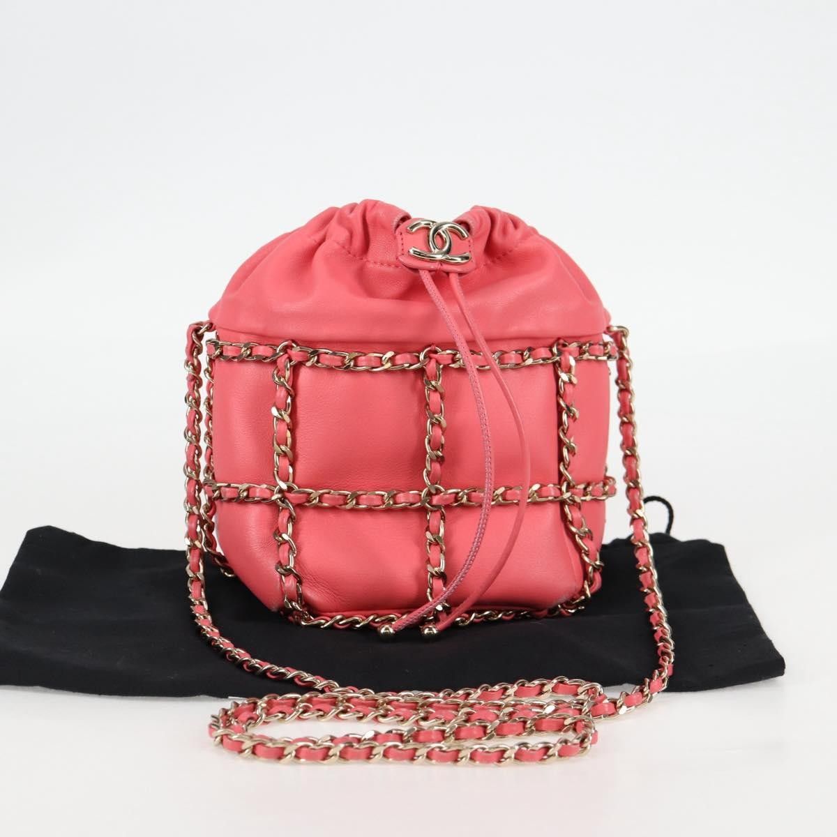 Chanel Chanel Chain Frame CC Drawstring Bucket Bag Lambskin Size ONE SIZE - 13 Thumbnail
