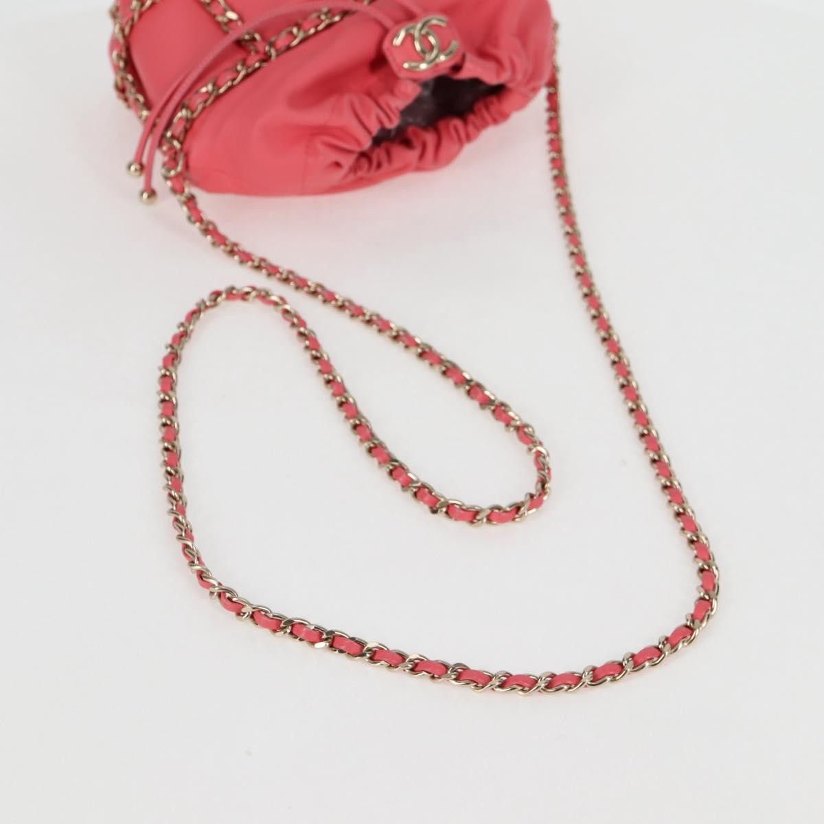 Chanel Chanel Chain Frame CC Drawstring Bucket Bag Lambskin Size ONE SIZE - 8 Thumbnail