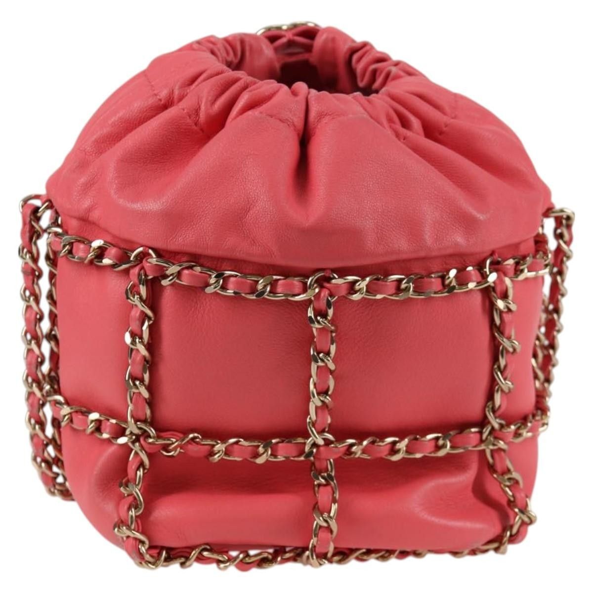 Chanel Chanel Chain Frame CC Drawstring Bucket Bag Lambskin Size ONE SIZE - 2 Thumbnail