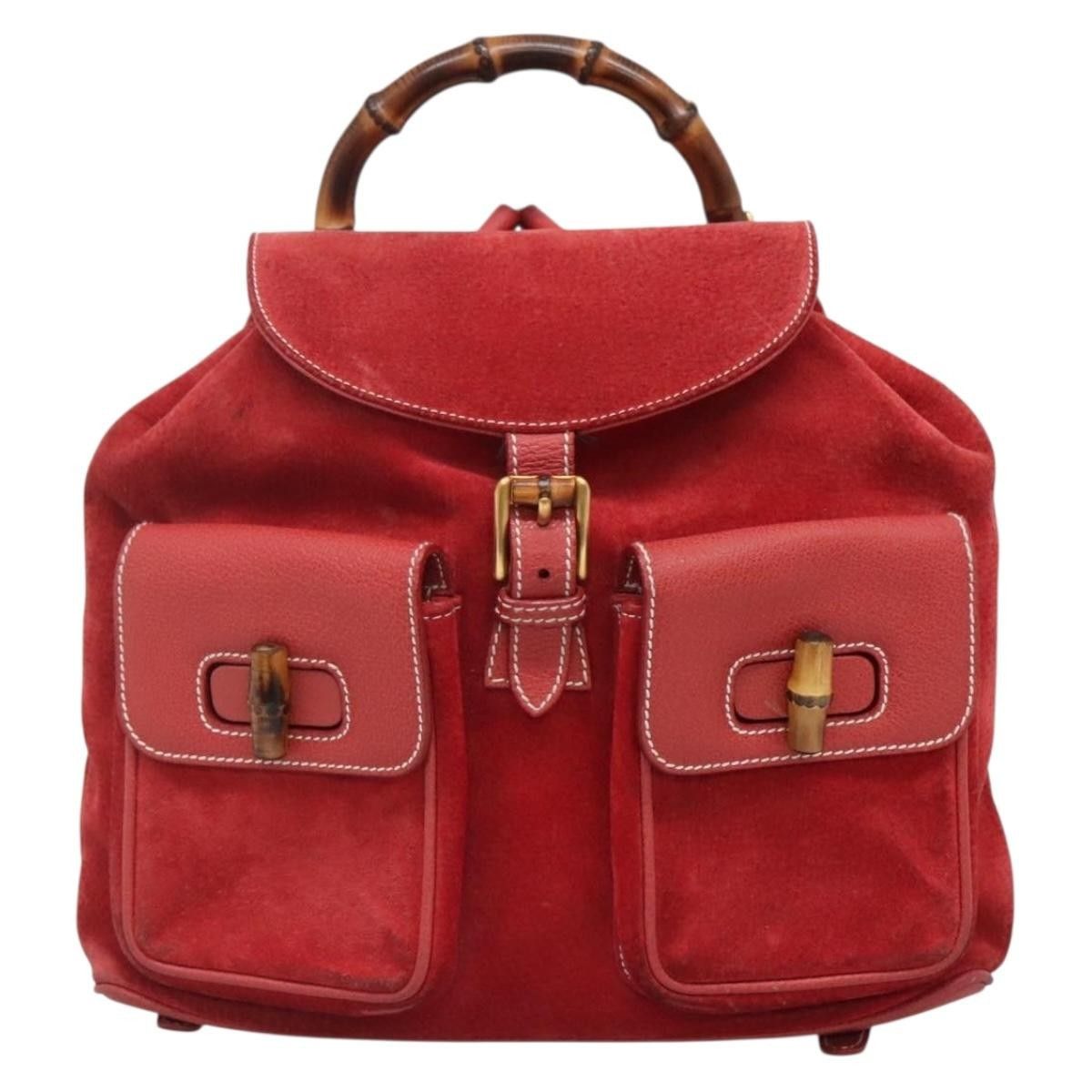 Gucci Gucci Bamboo Tassel Backpack Suede Size ONE SIZE - 17 Thumbnail