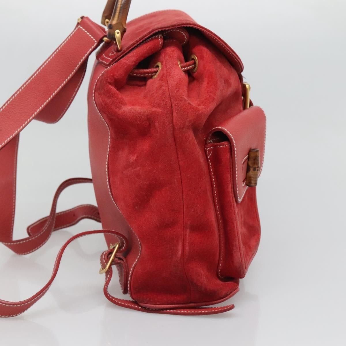 Gucci Gucci Bamboo Tassel Backpack Suede Size ONE SIZE - 3 Thumbnail