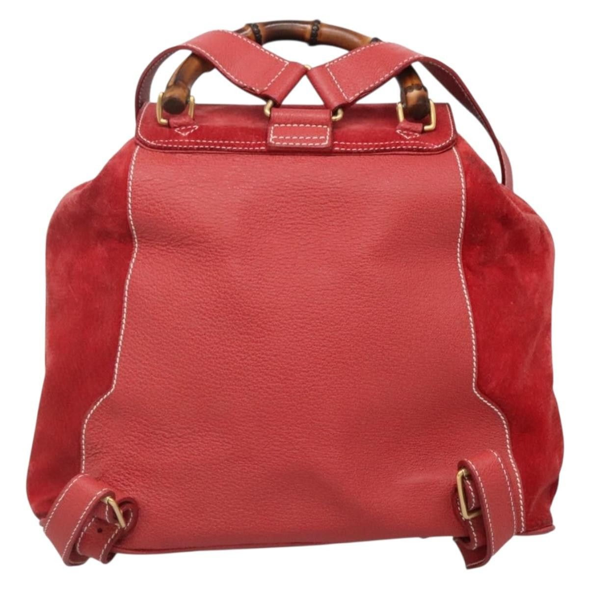 Gucci Gucci Bamboo Tassel Backpack Suede Size ONE SIZE - 2 Thumbnail