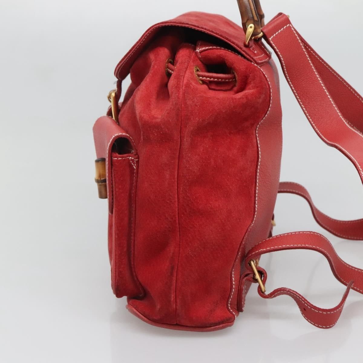 Gucci Gucci Bamboo Tassel Backpack Suede Size ONE SIZE - 4 Thumbnail