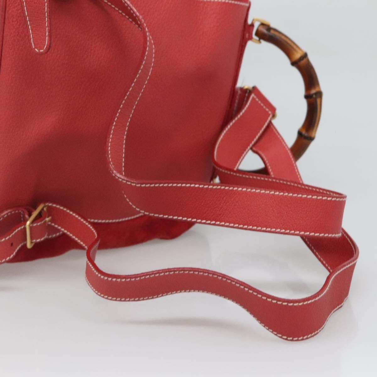 Gucci Gucci Bamboo Tassel Backpack Suede Size ONE SIZE - 15 Thumbnail