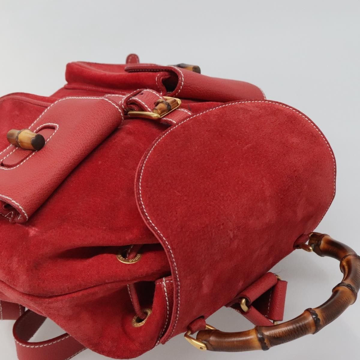Gucci Gucci Bamboo Tassel Backpack Suede Size ONE SIZE - 8 Thumbnail