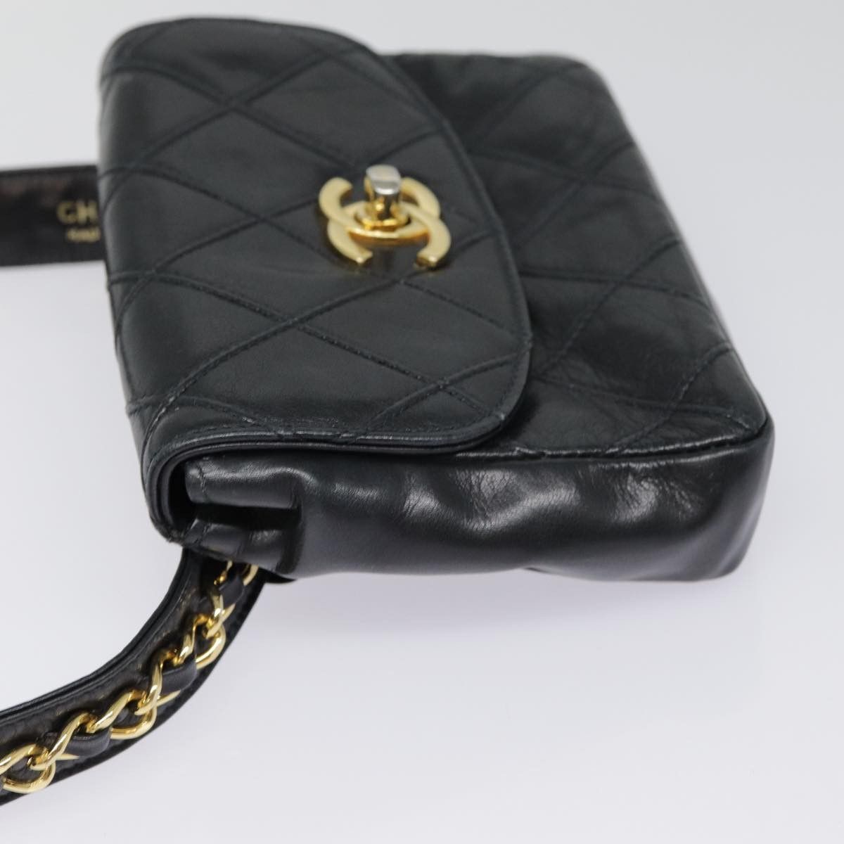 Chanel Chanel Waist Belt Bag Quilted Shiny Calfskin Size ONE SIZE - 4 Thumbnail