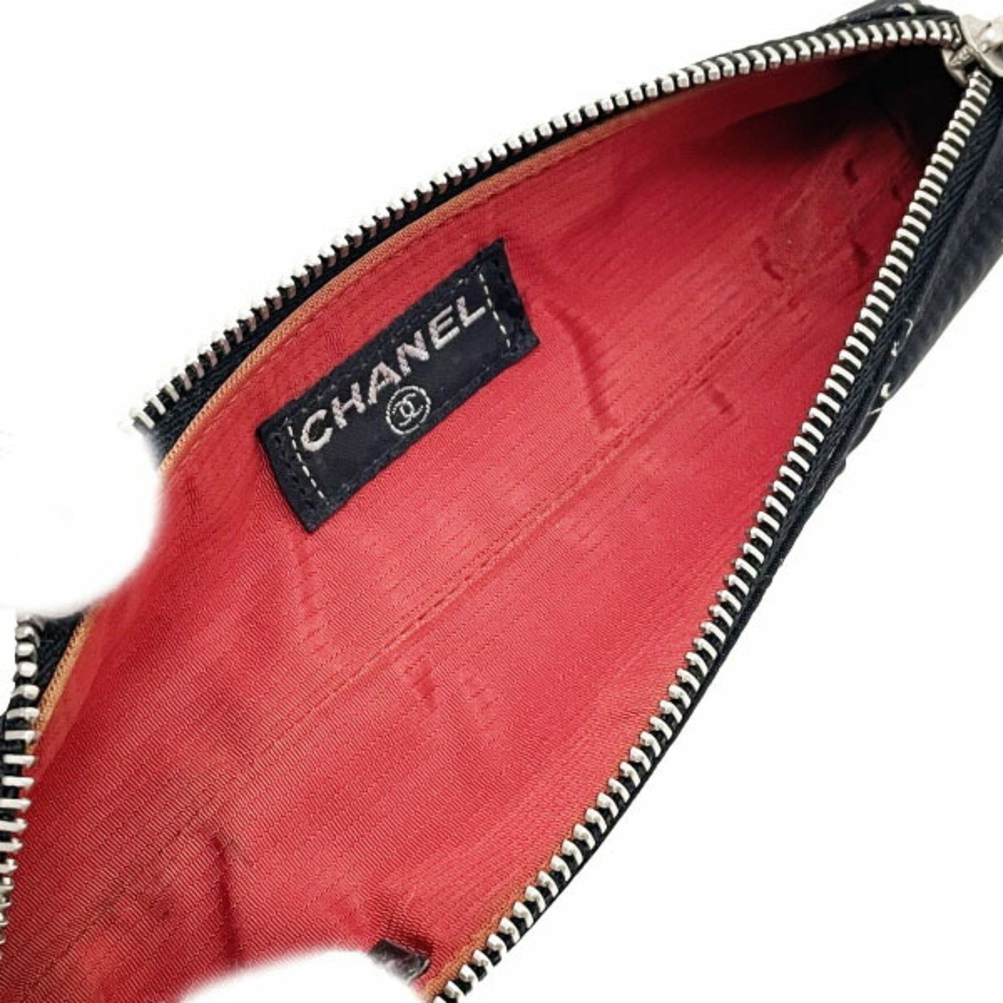 Chanel Chanel Pen Case (Former Travel Line) Mini Pouch, Nylon, Black, CHANEL Case, YKN-15859 Size ONE SIZE - 7 Thumbnail