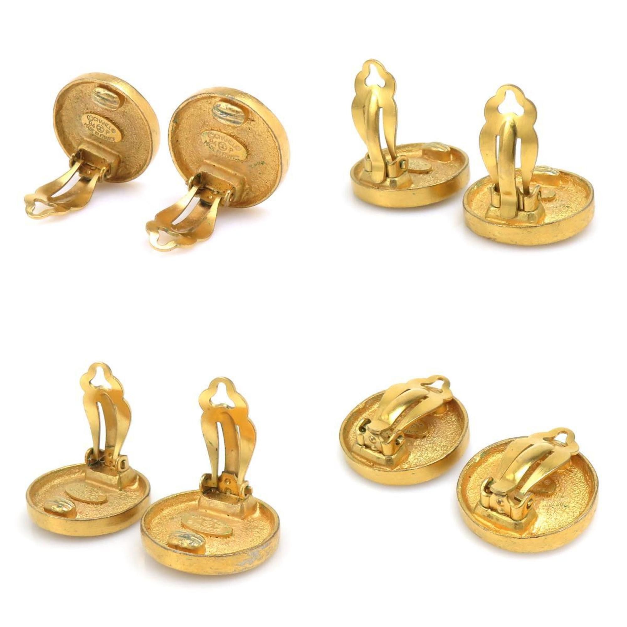 Chanel CHANEL Coco Mark Metal Gold Earrings for Women e61023g Size ONE SIZE - 3 Thumbnail