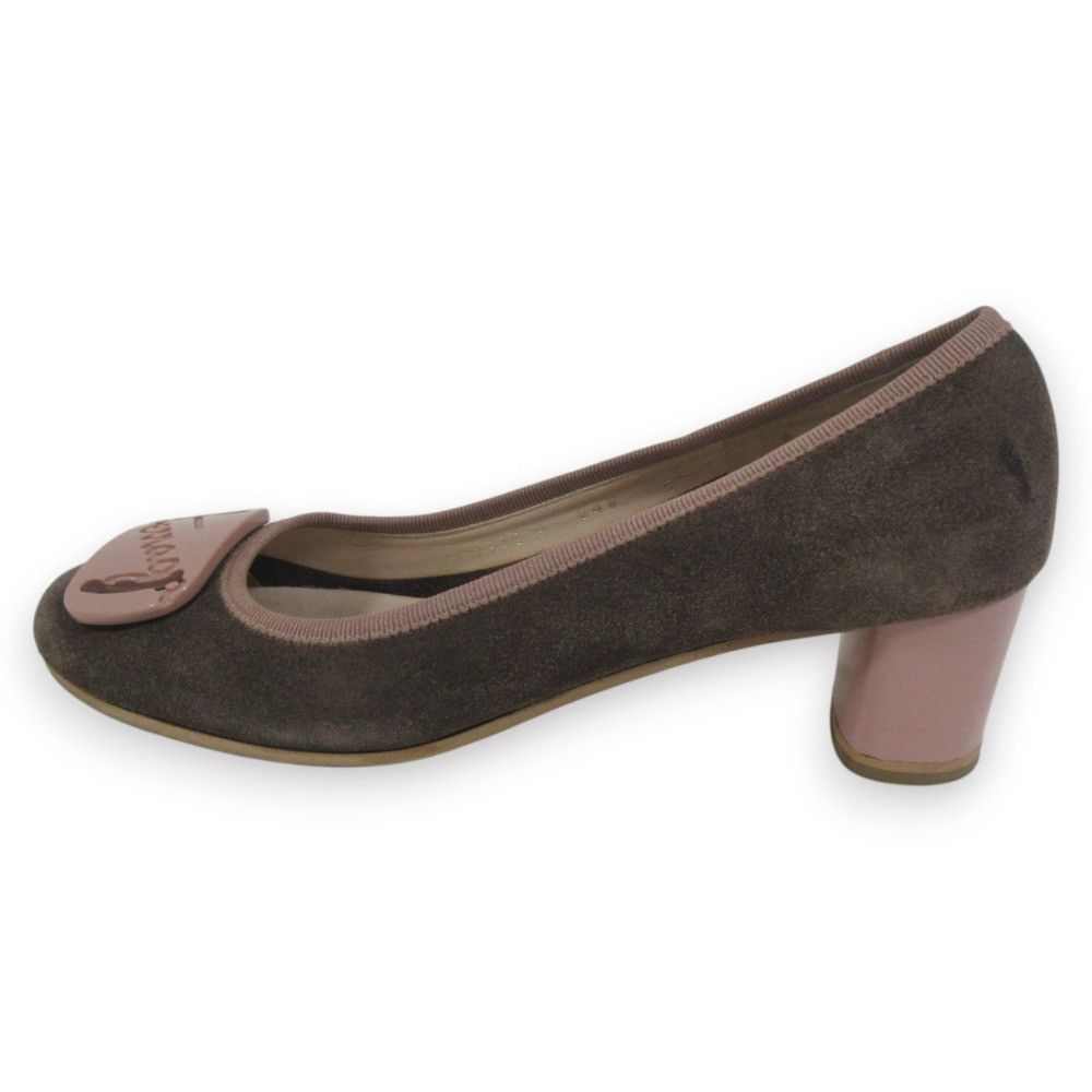 Salvatore Ferragamo Salvatore Ferragamo Salvatore Ferragamo Logo Plate Round Toe Pumps Leather Shoes DUTY FREE for USA Size ONE SIZE - 2 Thumbnail