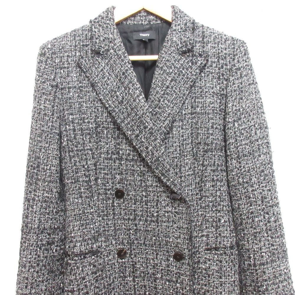 Theory Theory Theory DB BLAZWER DR NOELLE TWEED Wool Blend Double Breasted Jacket Others Outerwear DUTY FREE for USA Size ONE SIZE - 4 Thumbnail