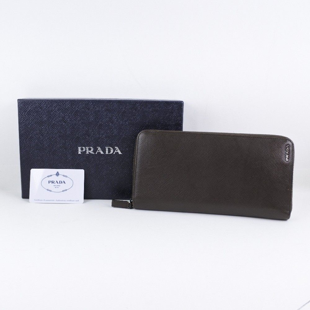 Prada Prada Zip Organizer Wallet Leather Size ONE SIZE - 7 Thumbnail