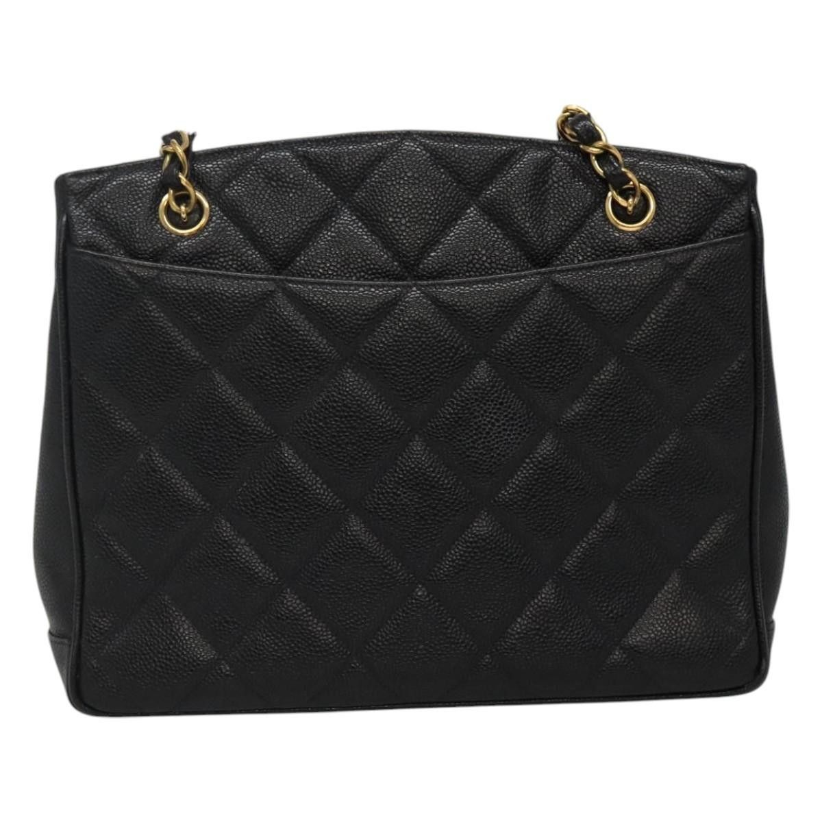 Chanel Chanel Vintage CC Lock Pocket Chain Tote Caviar Size ONE SIZE - 2 Thumbnail