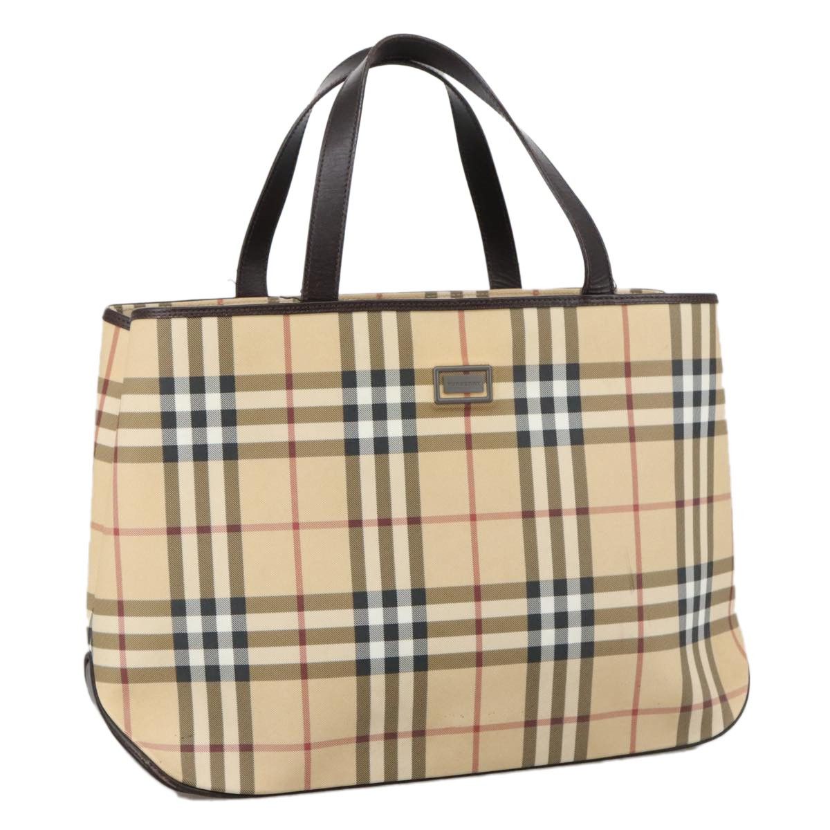 Burberry Burberry Top Handle Tote Haymarket Coated Canvas Size ONE SIZE - 19 Thumbnail