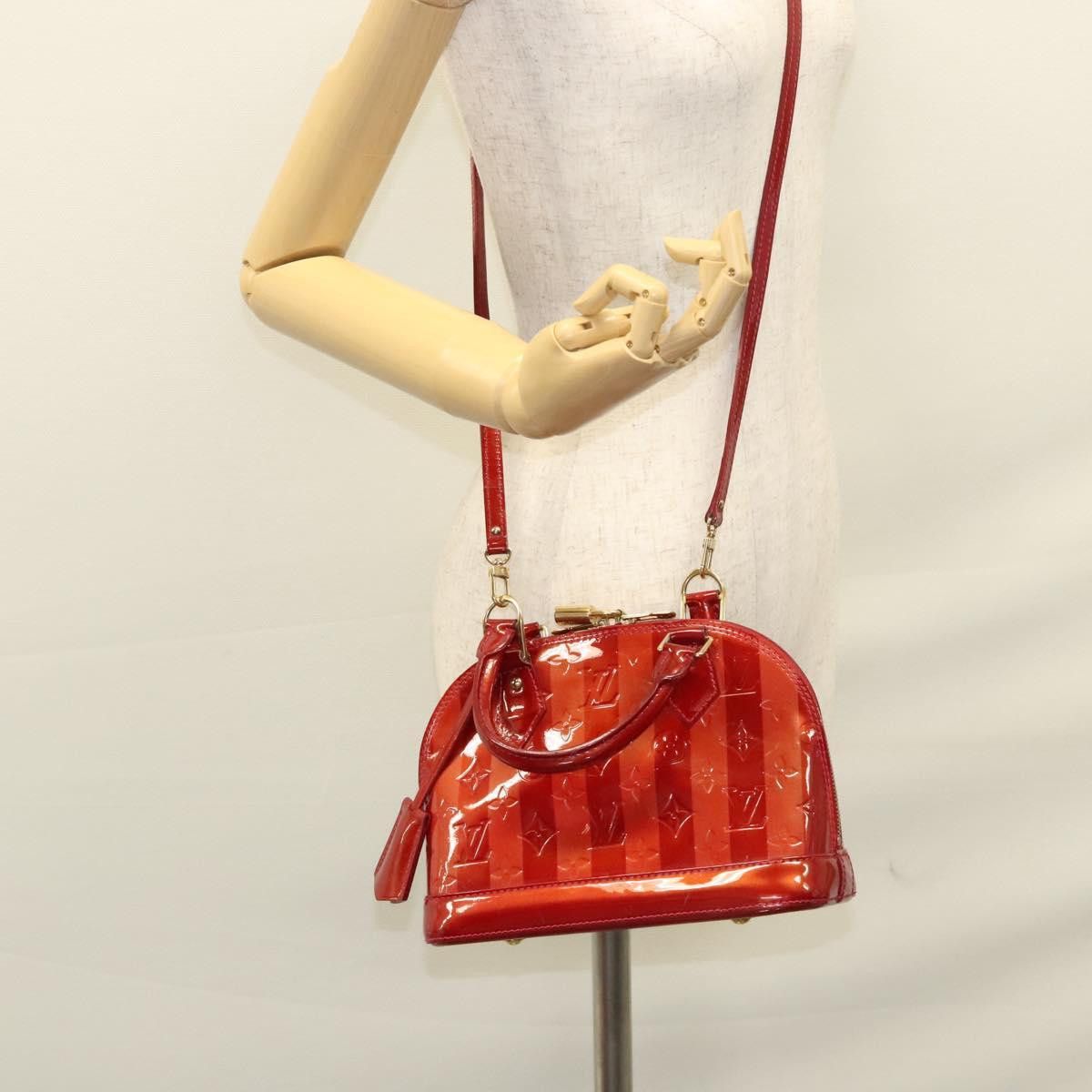 Louis Vuitton Louis Vuitton Alma Handbag Limited Edition Monogram Vernis Rayures Size ONE SIZE - 14 Thumbnail