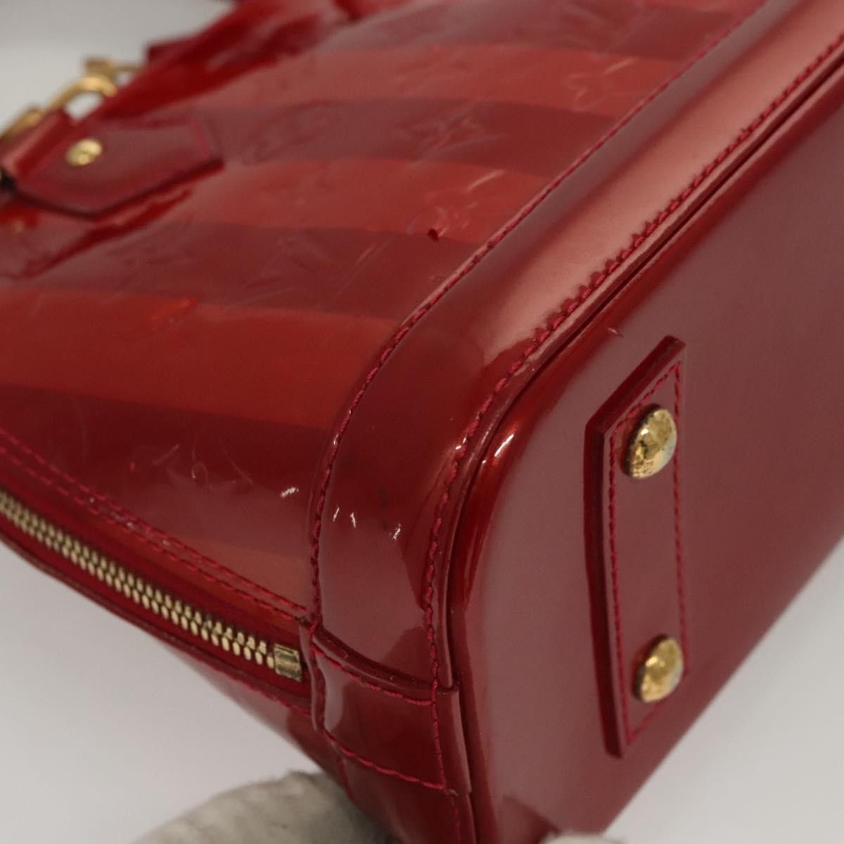 Louis Vuitton Louis Vuitton Alma Handbag Limited Edition Monogram Vernis Rayures Size ONE SIZE - 10 Thumbnail