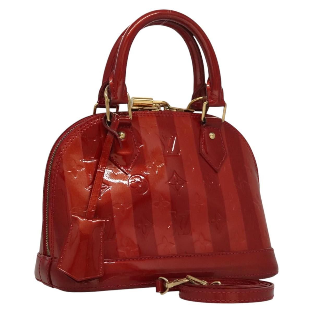 Louis Vuitton Louis Vuitton Alma Handbag Limited Edition Monogram Vernis Rayures Size ONE SIZE - 13 Thumbnail