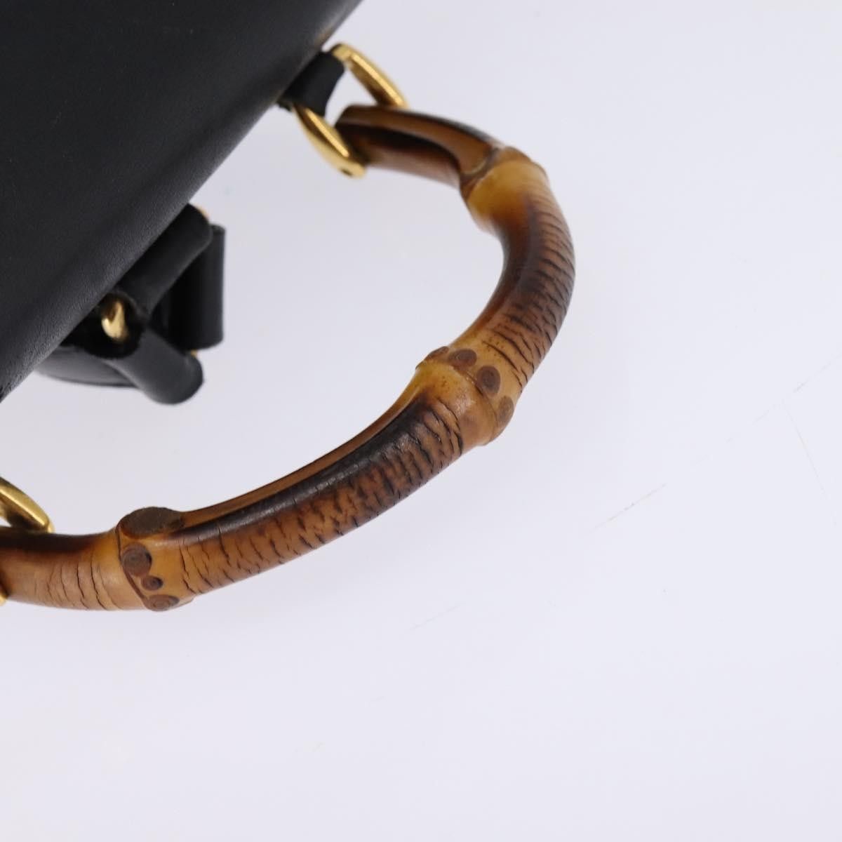 Gucci Gucci Vintage Bamboo Backpack Leather Size ONE SIZE - 16 Thumbnail
