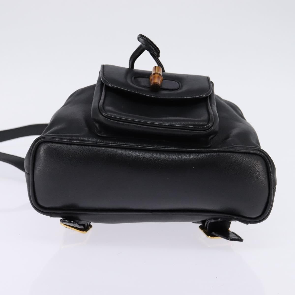 Gucci Gucci Vintage Bamboo Backpack Leather Size ONE SIZE - 15 Thumbnail