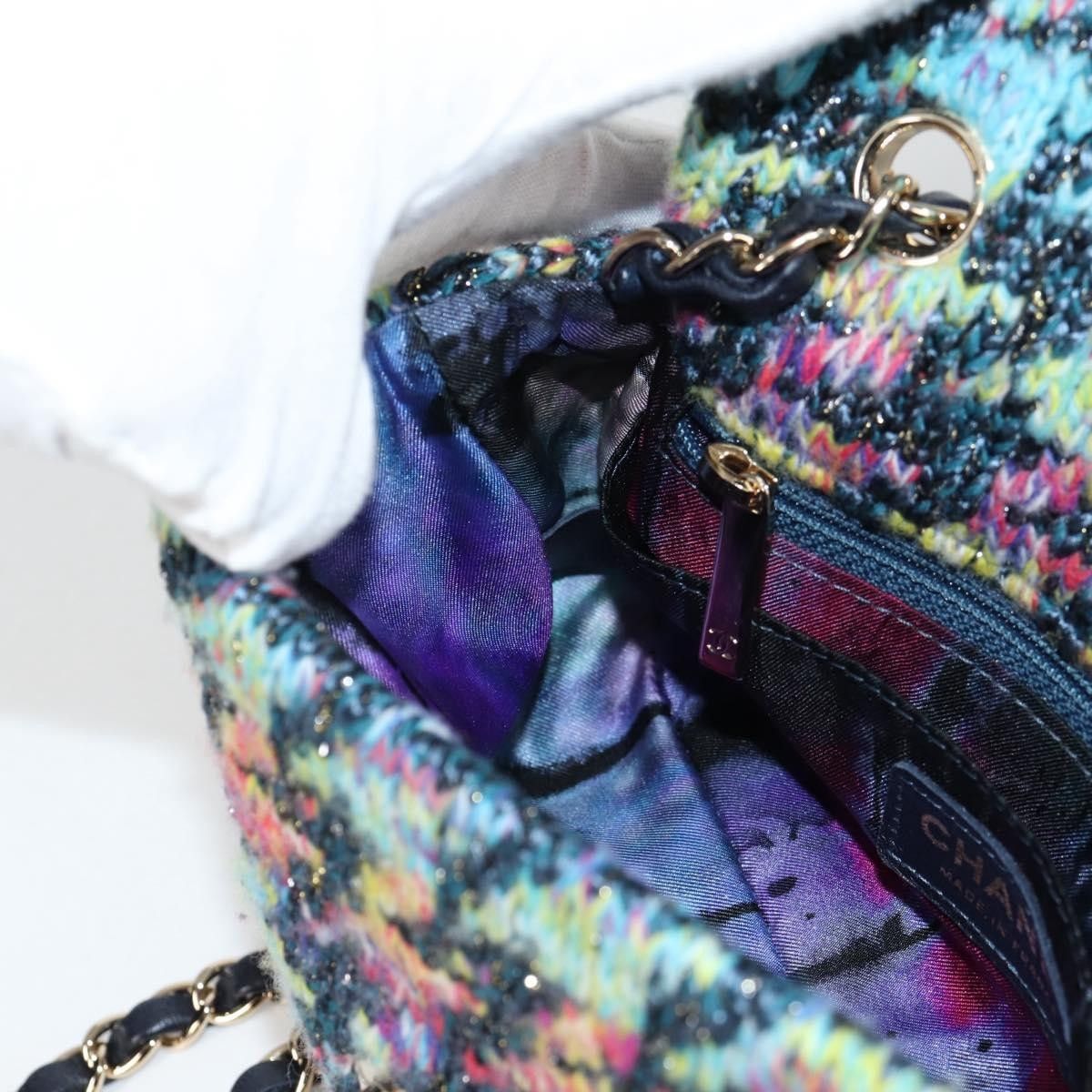 Chanel Chanel Classic Single Flap Bag Quilted Tweed Size ONE SIZE - 22 Thumbnail