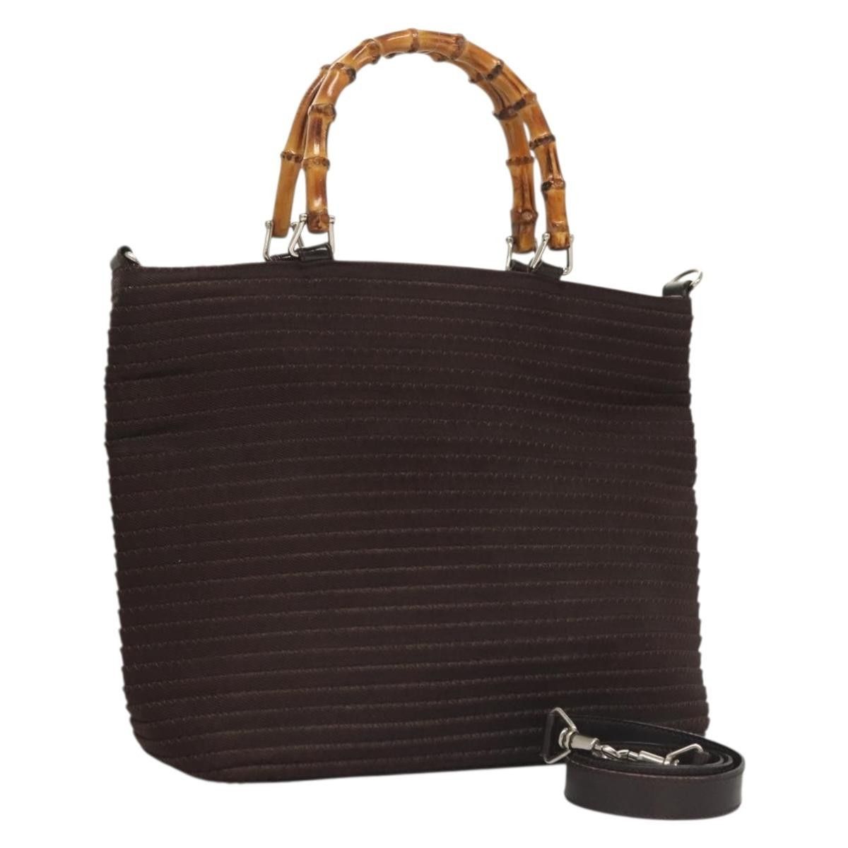 Gucci Gucci Vintage Bamboo Handle Tote Nylon Size ONE SIZE - 22 Thumbnail