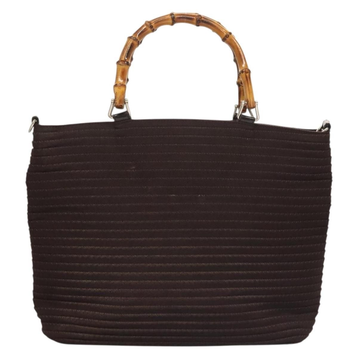 Gucci Gucci Vintage Bamboo Handle Tote Nylon Size ONE SIZE - 2 Thumbnail