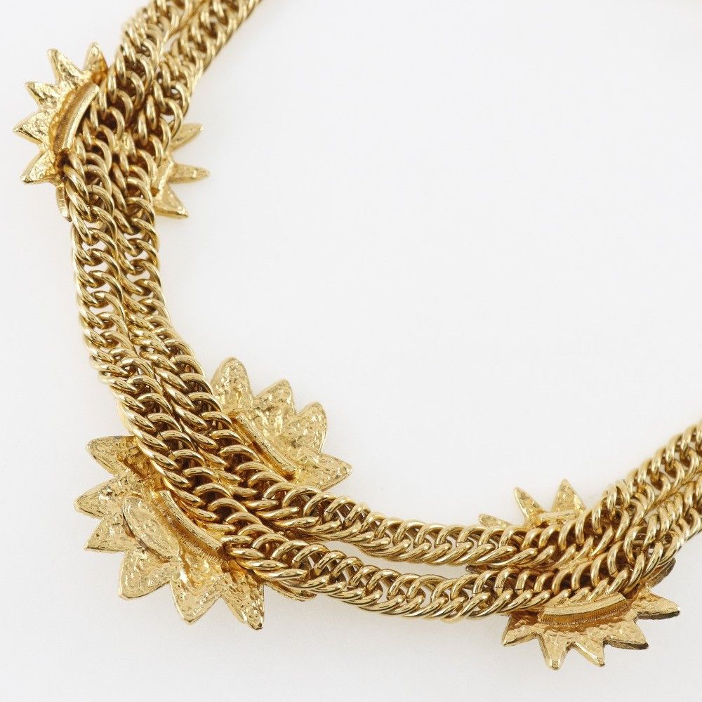 Chanel Chanel Vintage Double Chain Leo Lion Sun Necklace Metal Size ONE SIZE - 3 Thumbnail