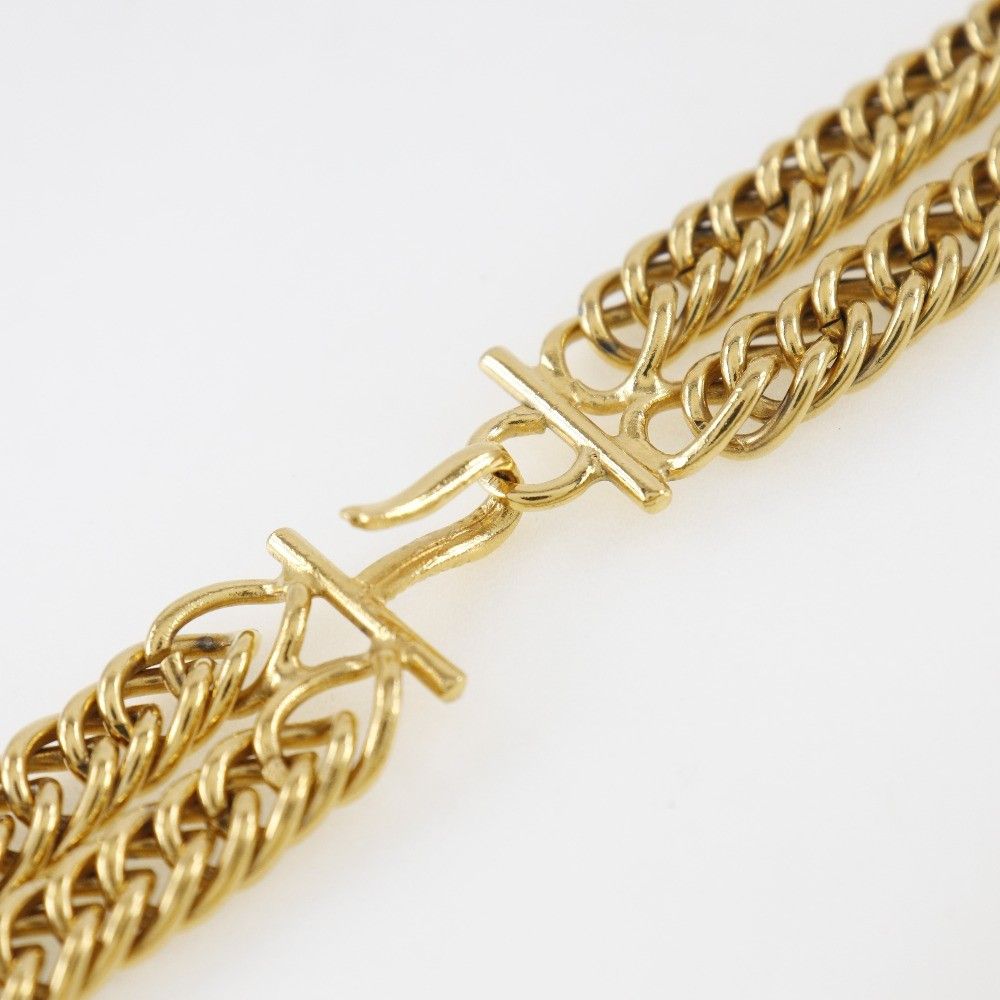 Chanel Chanel Vintage Double Chain Leo Lion Sun Necklace Metal Size ONE SIZE - 4 Thumbnail