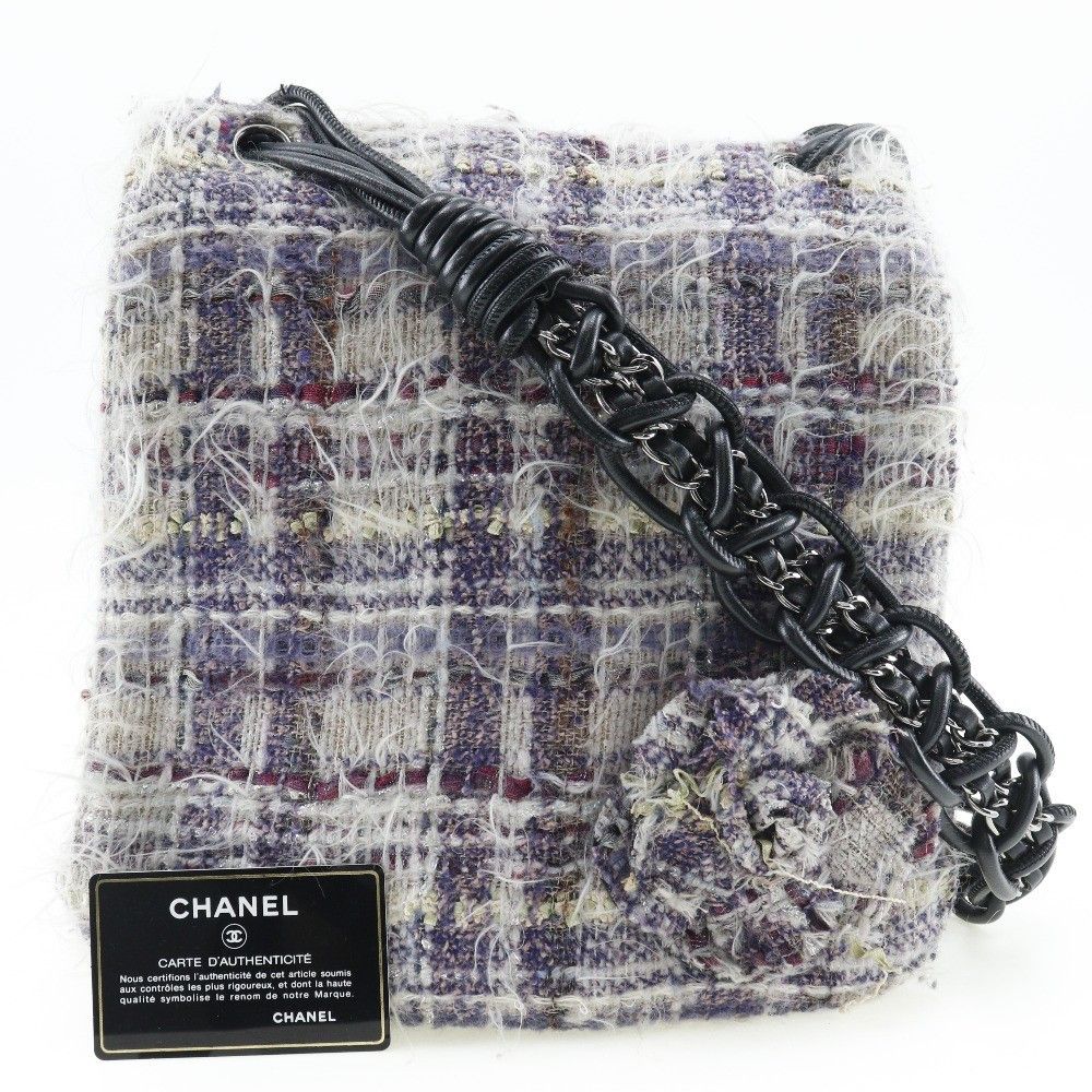 Chanel Chanel Camellia Shoulder Bag Tweed Size ONE SIZE - 7 Thumbnail