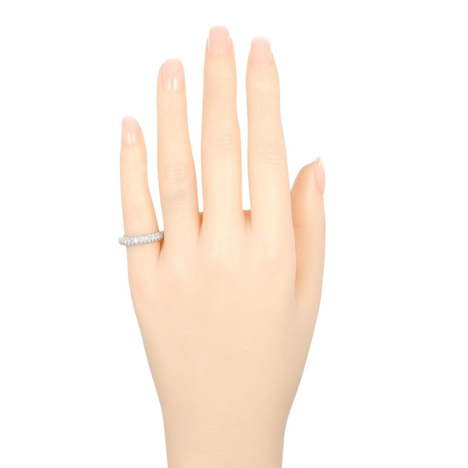 Cartier Cartier Mimi Full Pave Band Ring Platinum with Diamonds Size ONE SIZE - 4 Thumbnail