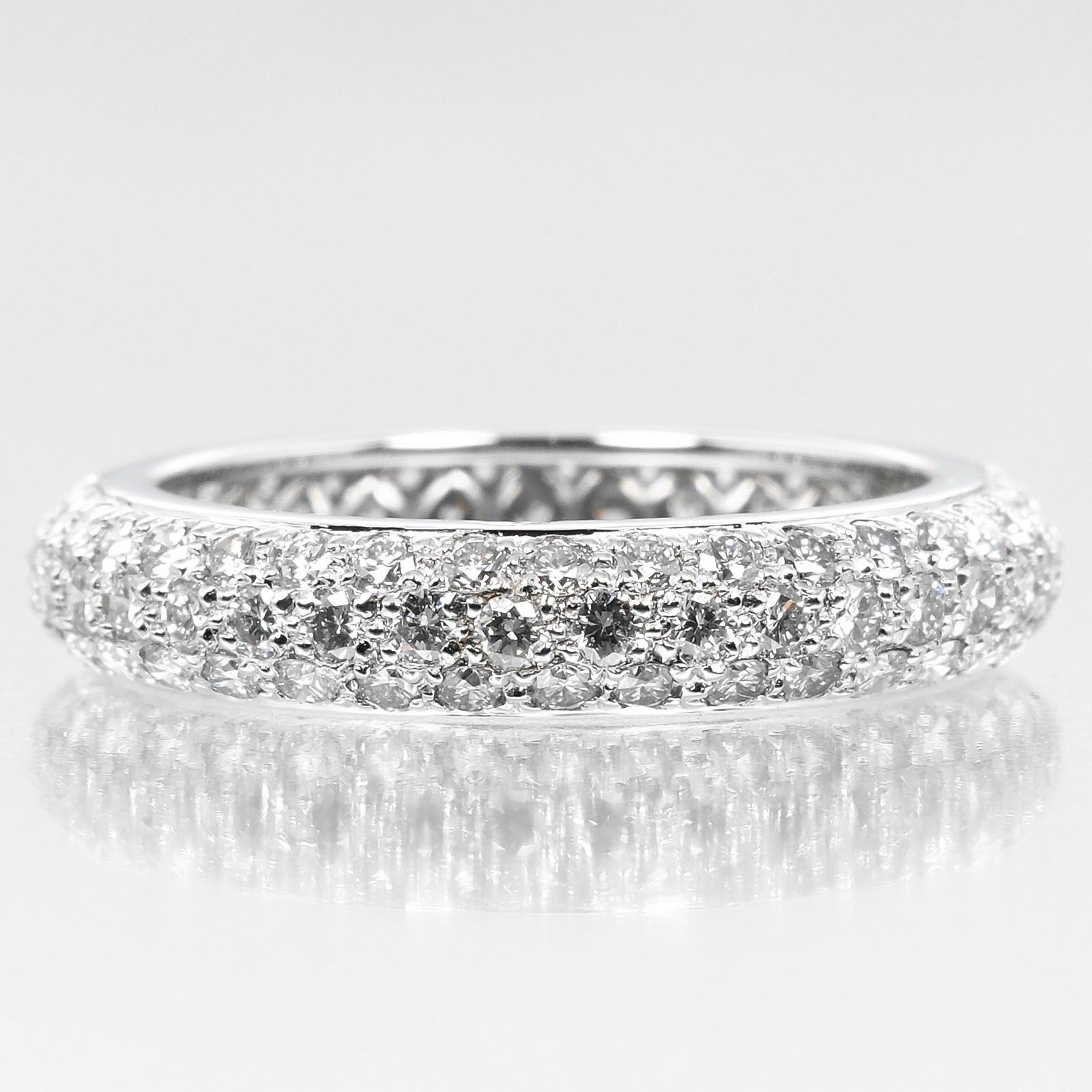 Cartier Cartier Mimi Full Pave Band Ring Platinum with Diamonds Size ONE SIZE - 7 Thumbnail