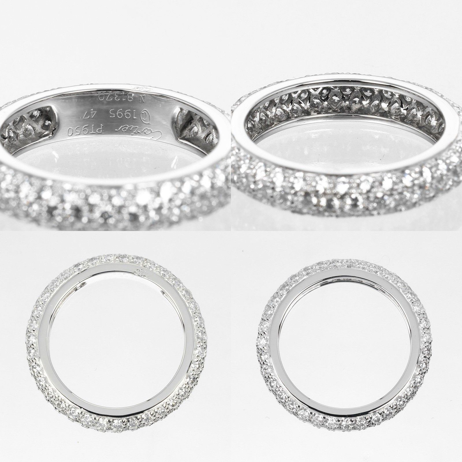 Cartier Cartier Mimi Full Pave Band Ring Platinum with Diamonds Size ONE SIZE - 3 Thumbnail