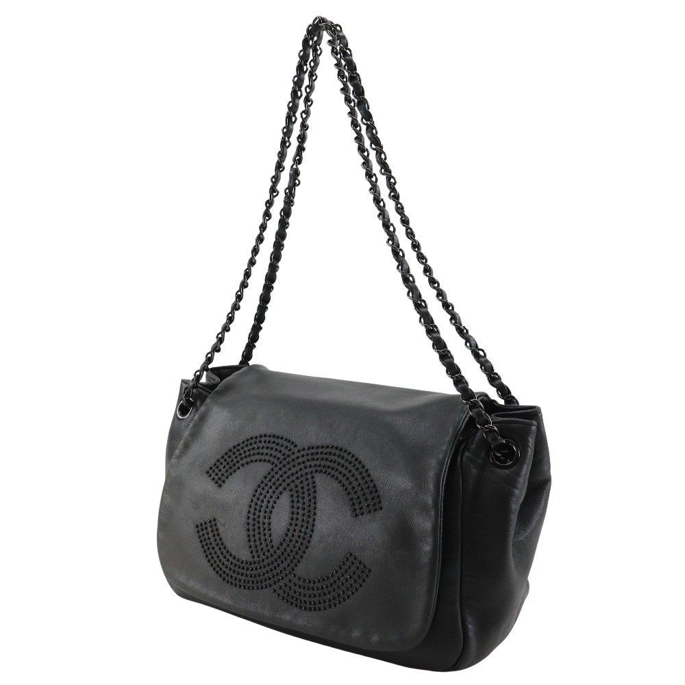 Chanel Chanel Studded CC Accordion Flap Bag Leather Size ONE SIZE - 2 Thumbnail