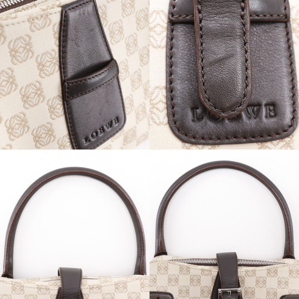 Loewe Loewe Vintage Anagram Handbag Canvas with Leather Size ONE SIZE - 6 Thumbnail